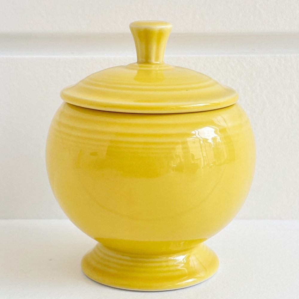 Fiestaware Yellow Covered Sugar Bowl
